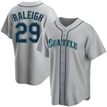 Cal Raleigh Men's Nike White Seattle Mariners Home Replica Custom Jersey Size: Medium