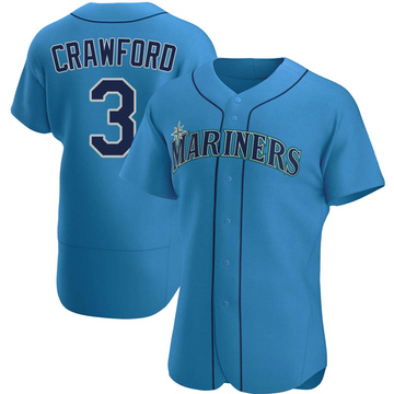 SEATTLE MARINERS- JP CRAWFORD AUTOGRAPH #3 AQUA REPLICA NIKE JERSEY JSA  AI82974