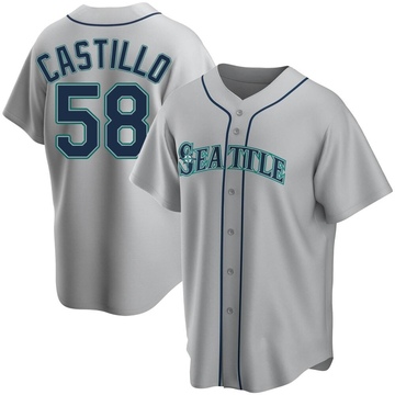 SEATTLE MARINERS- LUIS CASTILLO AUTOGRAPH GRAY REPLICA NIKE JERSEY JSA  AI81928