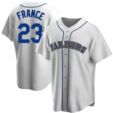 SEATTLE MARINERS- TY FRANCE AUTOGRAPH #23 HOME WHITE NIKE JERSEY JSA AI81971